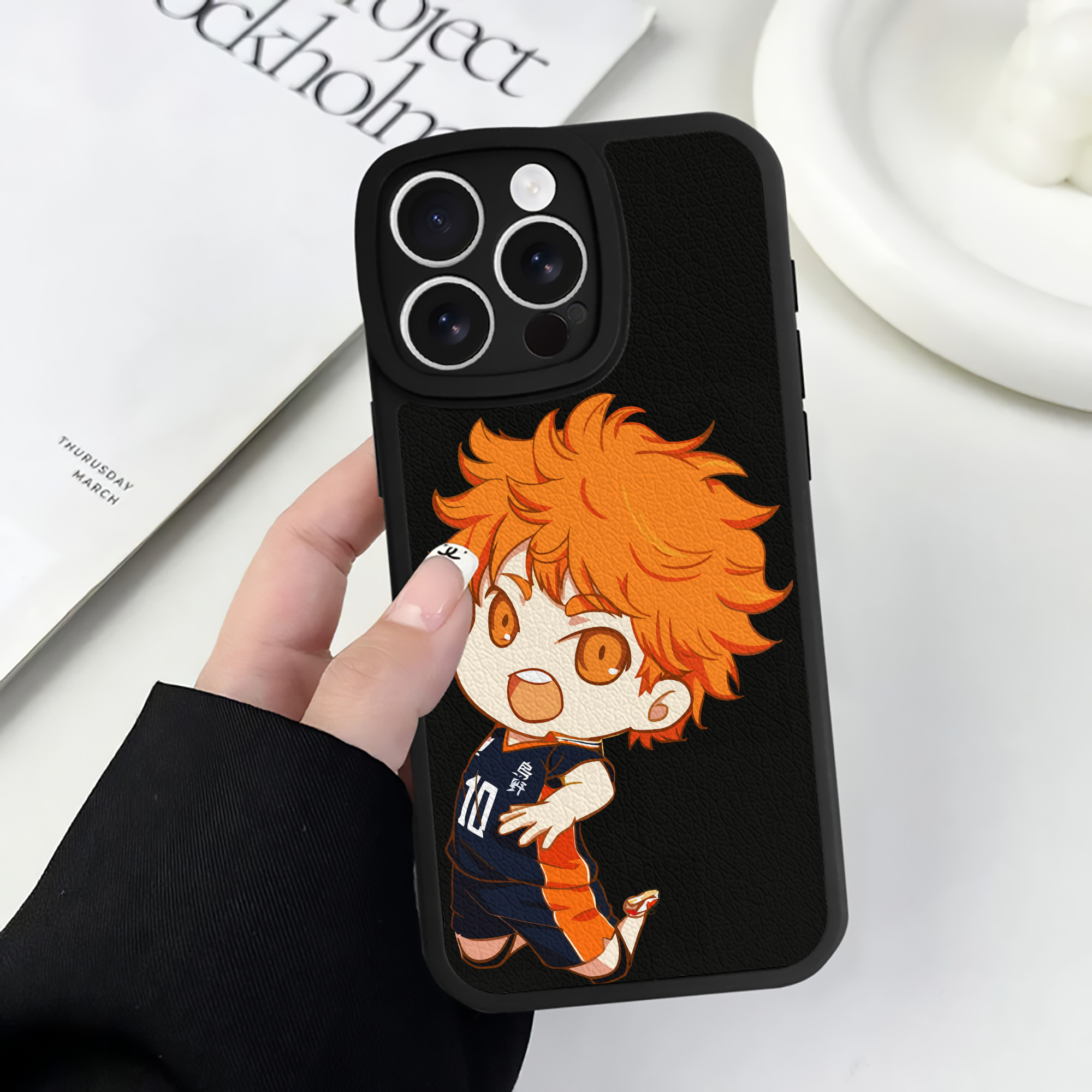 （画像用） ハイキュー!! Haikyu!! 【iPhone 16シリーズ対応】シリコンスマホケース（レザー調） 材質：シリコン